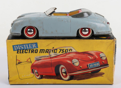 Distler (Germany) Porsche 356 Convertible Electro Matic 7500 tinplate Car - 6