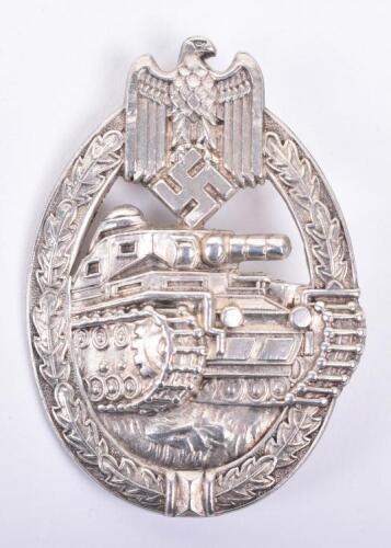 Third Reich Panzer Assault Badge Silver Grade by BH Mayer