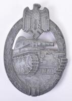 Third Reich Panzer Assault Badge Silver Grade by Hermann Aurich Dresden