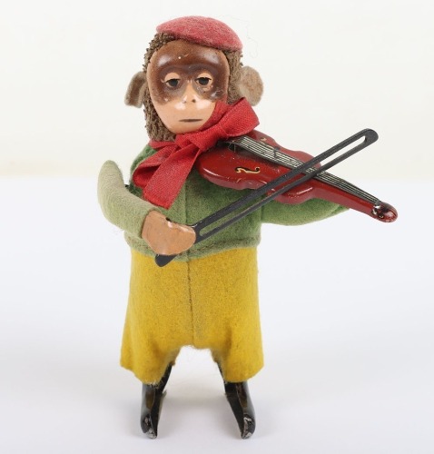 Schuco German Pre War wind-up Monkey Violinist