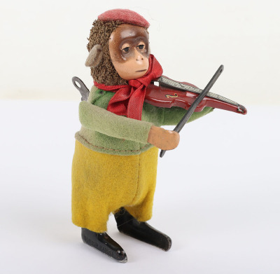 Schuco German Pre War wind-up Monkey Violinist - 2