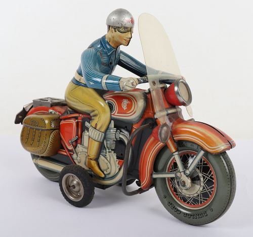 Large Tippco West German Tinplate Motorcycle