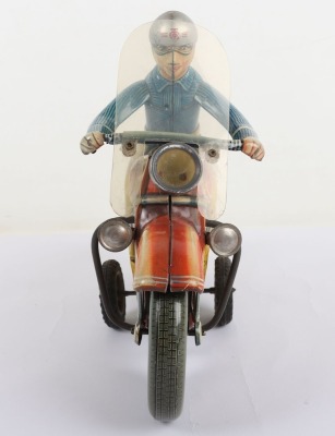 Large Tippco West German Tinplate Motorcycle - 2