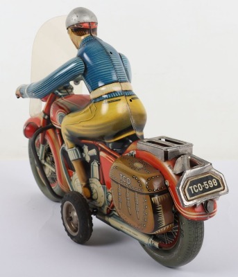 Large Tippco West German Tinplate Motorcycle - 5