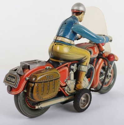 Large Tippco West German Tinplate Motorcycle - 7