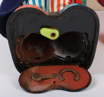 A Alps Japanese Tinplate Novelty Toy The Drumming Clown Charlie - 4