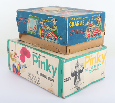 A Alps Japanese Tinplate Novelty Toy The Drumming Clown Charlie - 6