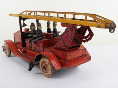 A Large Distler German tinplate clockwork Fire engine circa 1920&rsquo;s - 5