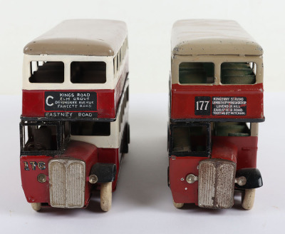 Two Tri-ang Tinplate Minic Ovaltine Double Decker Buses - 2