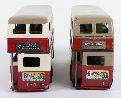 Two Tri-ang Tinplate Minic Ovaltine Double Decker Buses - 4