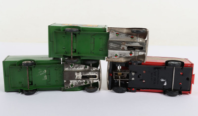Three Tri-ang Minic Tinplate Post war Delivery Vans - 5