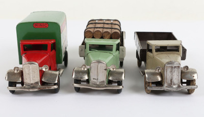 Three Tri-ang Minic Tinplate Post war Commercial Vehicles - 2