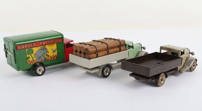 Three Tri-ang Minic Tinplate Post war Commercial Vehicles - 3