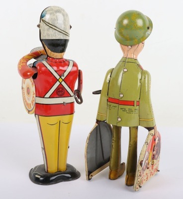 Unique Art MFG. Co. USA Tinplate GI Joe and K-9 Pups - 3
