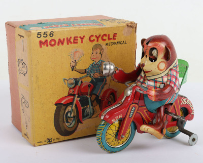 Bandai Japanese 556 Tinplate Monkey Cycle - 2
