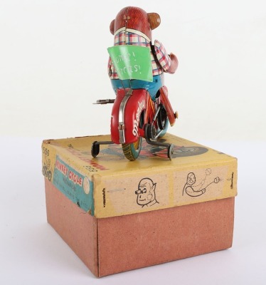 Bandai Japanese 556 Tinplate Monkey Cycle - 3