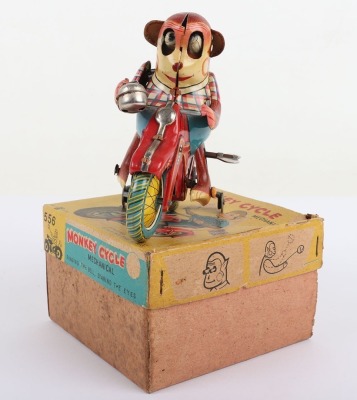 Bandai Japanese 556 Tinplate Monkey Cycle - 4