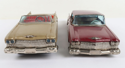 Bandai Japanese Battery Operated Tinplate Cadillac convertible Gear Shift Car - 4