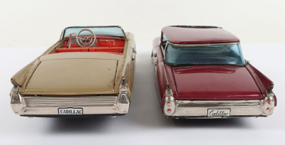 Bandai Japanese Battery Operated Tinplate Cadillac convertible Gear Shift Car - 5