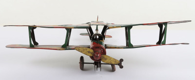 Mettoy Military Tinplate Fighter Biplane - 3