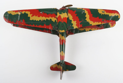 Mettoy Military Tinplate Fighter Biplane - 6
