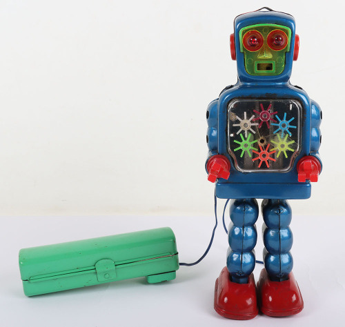 A Yoshiya Japanese KO Battery Operated Remote-control High-Wheel Robot