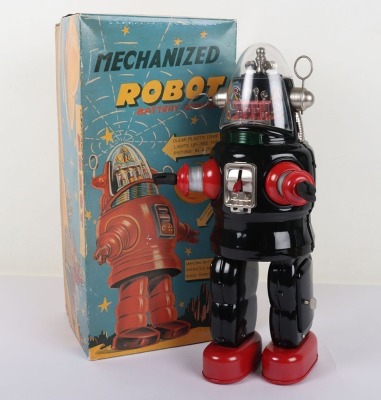 Osaka Japanese Tinplate Battery Operated Mechanised Robot - 3