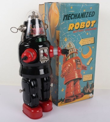 Osaka Japanese Tinplate Battery Operated Mechanised Robot - 5