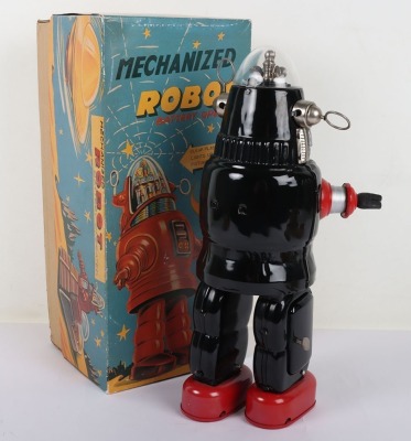 Osaka Japanese Tinplate Battery Operated Mechanised Robot - 6