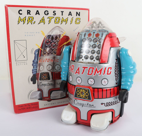 Osaka Japanese Tinplate Battery Operated Cragstan Mr. Atomic Robot