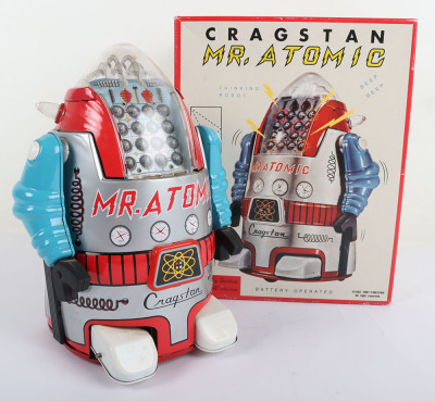Osaka Japanese Tinplate Battery Operated Cragstan Mr. Atomic Robot - 2