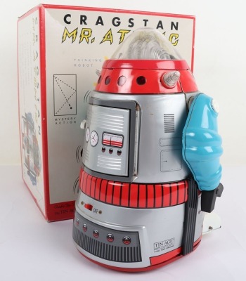 Osaka Japanese Tinplate Battery Operated Cragstan Mr. Atomic Robot - 4