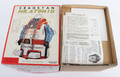 Osaka Japanese Tinplate Battery Operated Cragstan Mr. Atomic Robot - 6