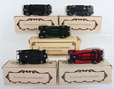 Five Brooklin Scale cast metal Automobiles 1/43 scale - 3