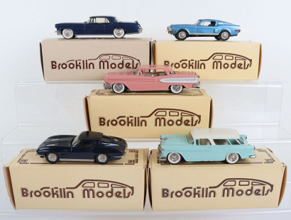 Five Brooklin Scale cast metal Automobiles 1/43 scale