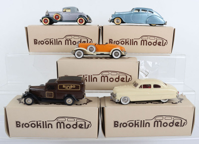 Five Brooklin Scale cast metal Automobiles 1/43