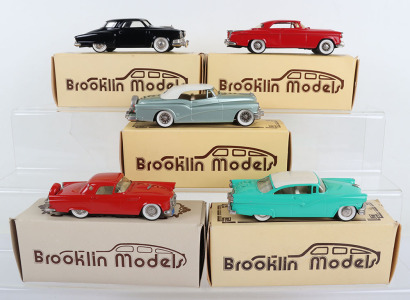 Five Brooklin Scale cast metal Automobiles 1/43 scale