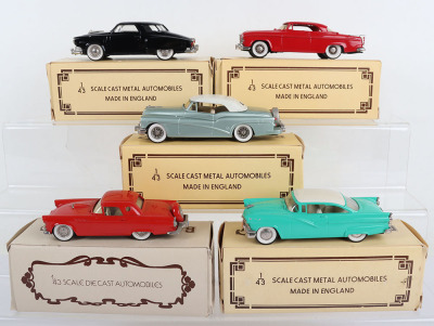 Five Brooklin Scale cast metal Automobiles 1/43 scale - 2
