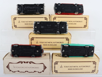Five Brooklin Scale cast metal Automobiles 1/43 scale - 3