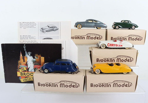 Five Brooklin Scale cast metal Automobiles 1/43 scale