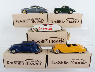 Five Brooklin Scale cast metal Automobiles 1/43 scale - 2