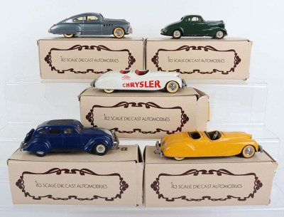 Five Brooklin Scale cast metal Automobiles 1/43 scale - 3