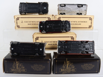 Five Brooklin Scale cast metal Automobiles 1/43 scale - 3