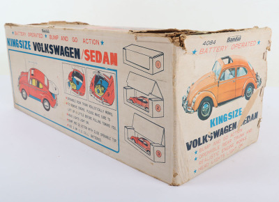 Bandai 4084 tinplate battery operated Kingsize Volkswagen Beetle Sedan - 9