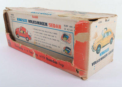 Bandai 4084 tinplate battery operated Kingsize Volkswagen Beetle Sedan - 10