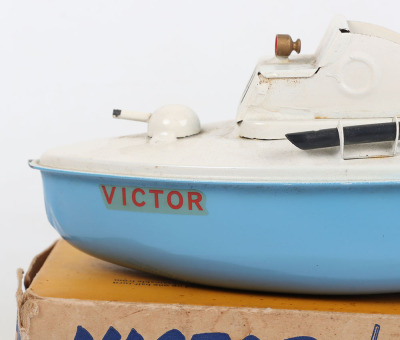 Sutcliffe boxed tinplate clockwork Torpedo boat Victor - 2