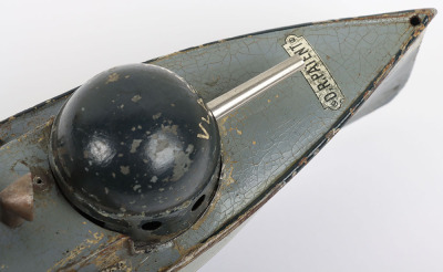 Bing tinplate clockwork twin funnel Gunboat Vlastny, circa 1905 - 6