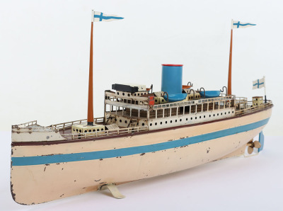 GFN Fleischmann tinplate clockwork Ocean Liner, 1950 - 2