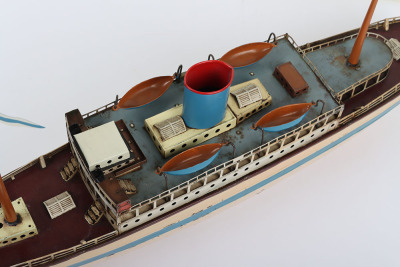 GFN Fleischmann tinplate clockwork Ocean Liner, 1950 - 4