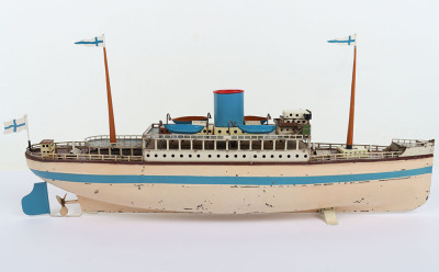 GFN Fleischmann tinplate clockwork Ocean Liner, 1950 - 5